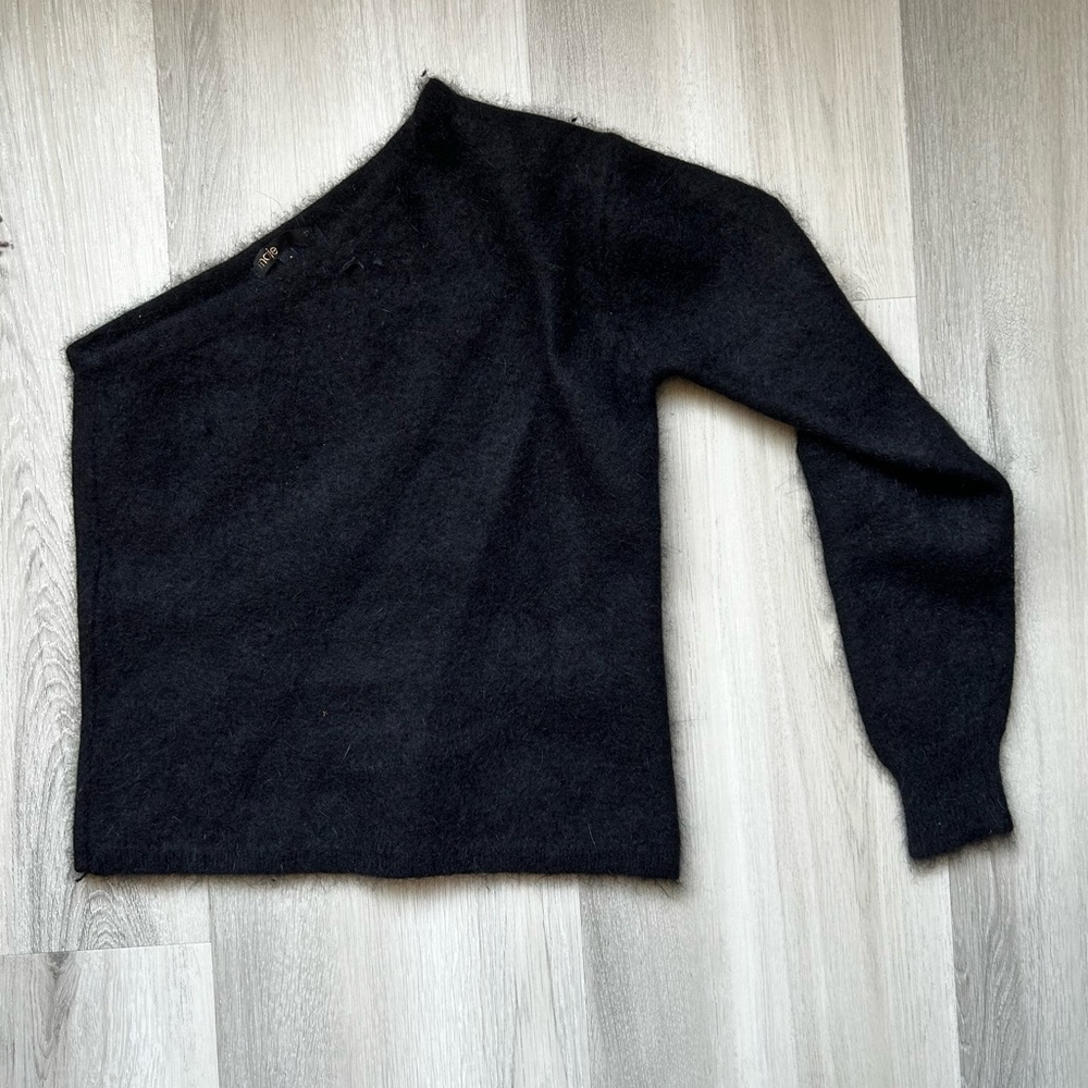 One shoulder angora Maje top